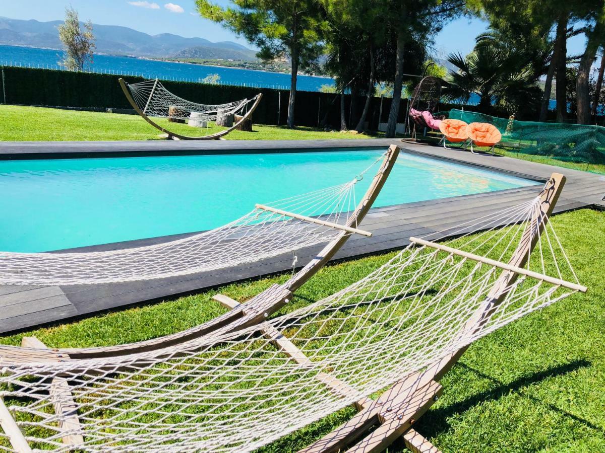 Zoza Luxury Villa Isthmia By The Sea With Private Pool Kalamáki Zewnętrze zdjęcie